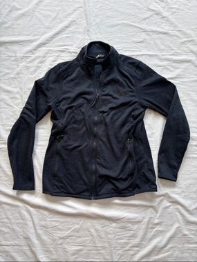 The North Face Skyline Navy Zip-Up Fleece Utility Jacket Womens Medium